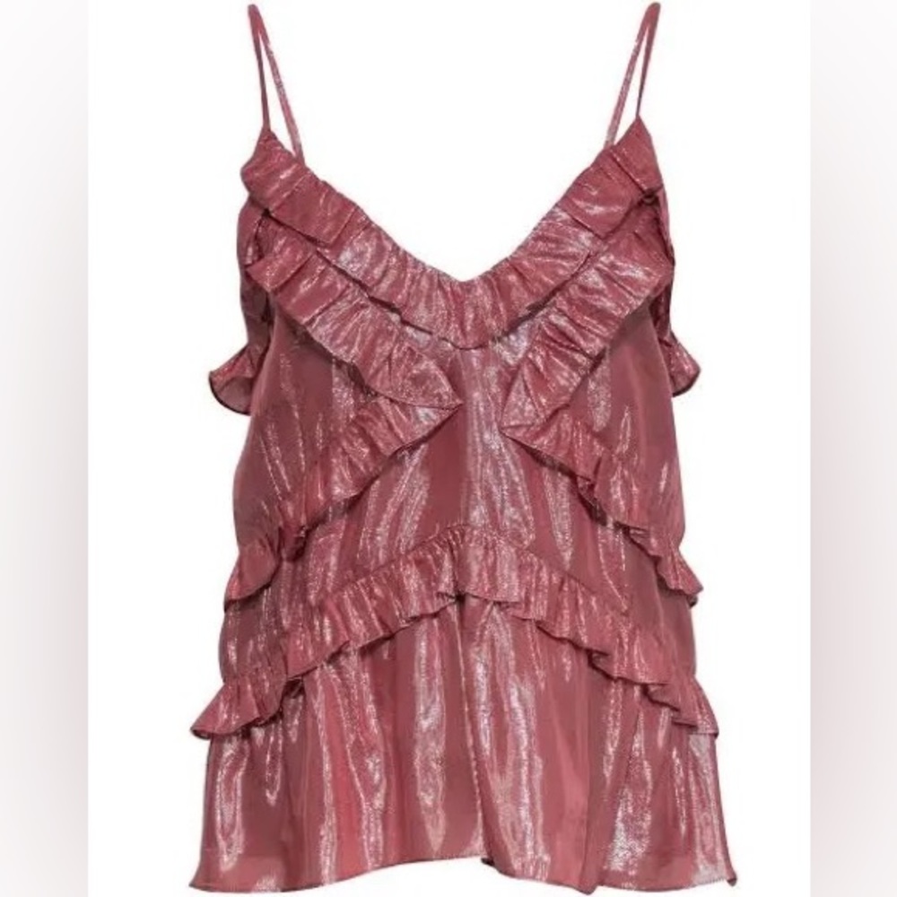 Rebecca Taylor pink shimmer tank